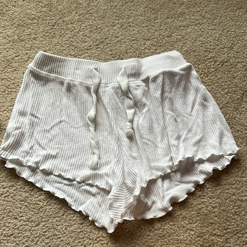 Beachy White Lounge Shorts